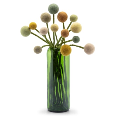 Set Filz-Blumen, Gedeckte Farben