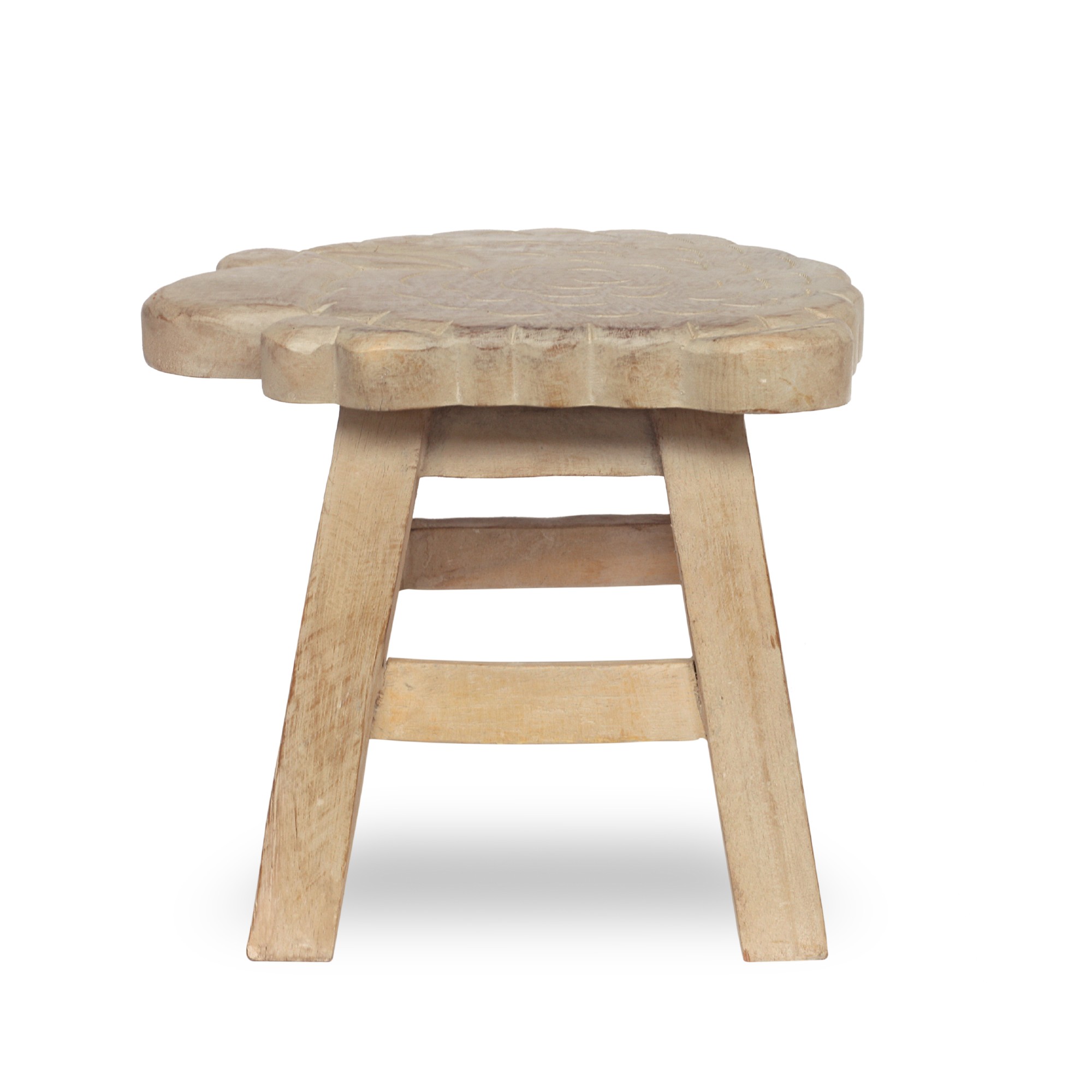 Kleiner Hocker 'Schaf', natur, H 25 cm, Ø 30 cm von fischer's lagerhaus