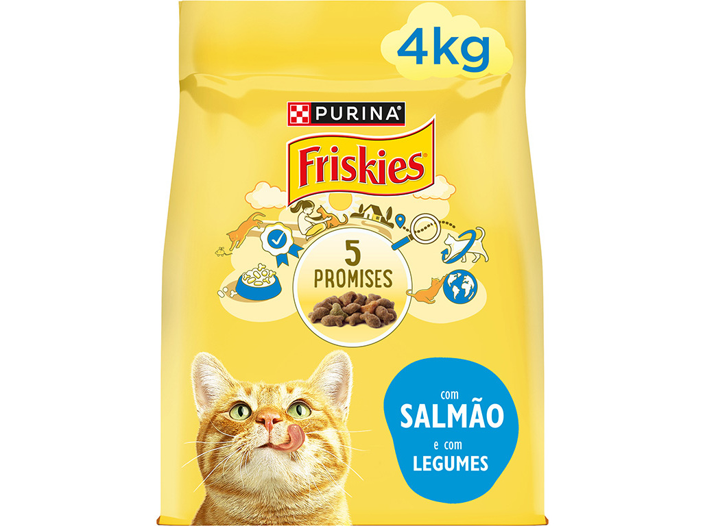 RAÇÃO GATO FRISKIES SALMÃO 4KG