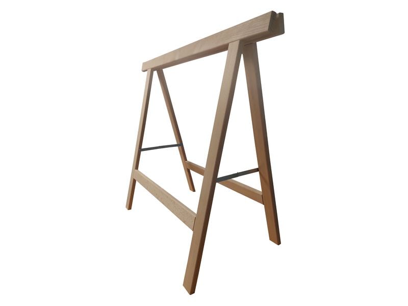 Holz Zollhaus Bockleiter aus Buche 90 x 80 cm, Naturfarben Arbeitsbock