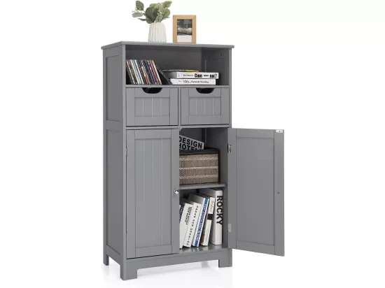 Meuble de rangement de salle de bain commode blanche de toilette/chambre 60 x 30 x 109 cm
