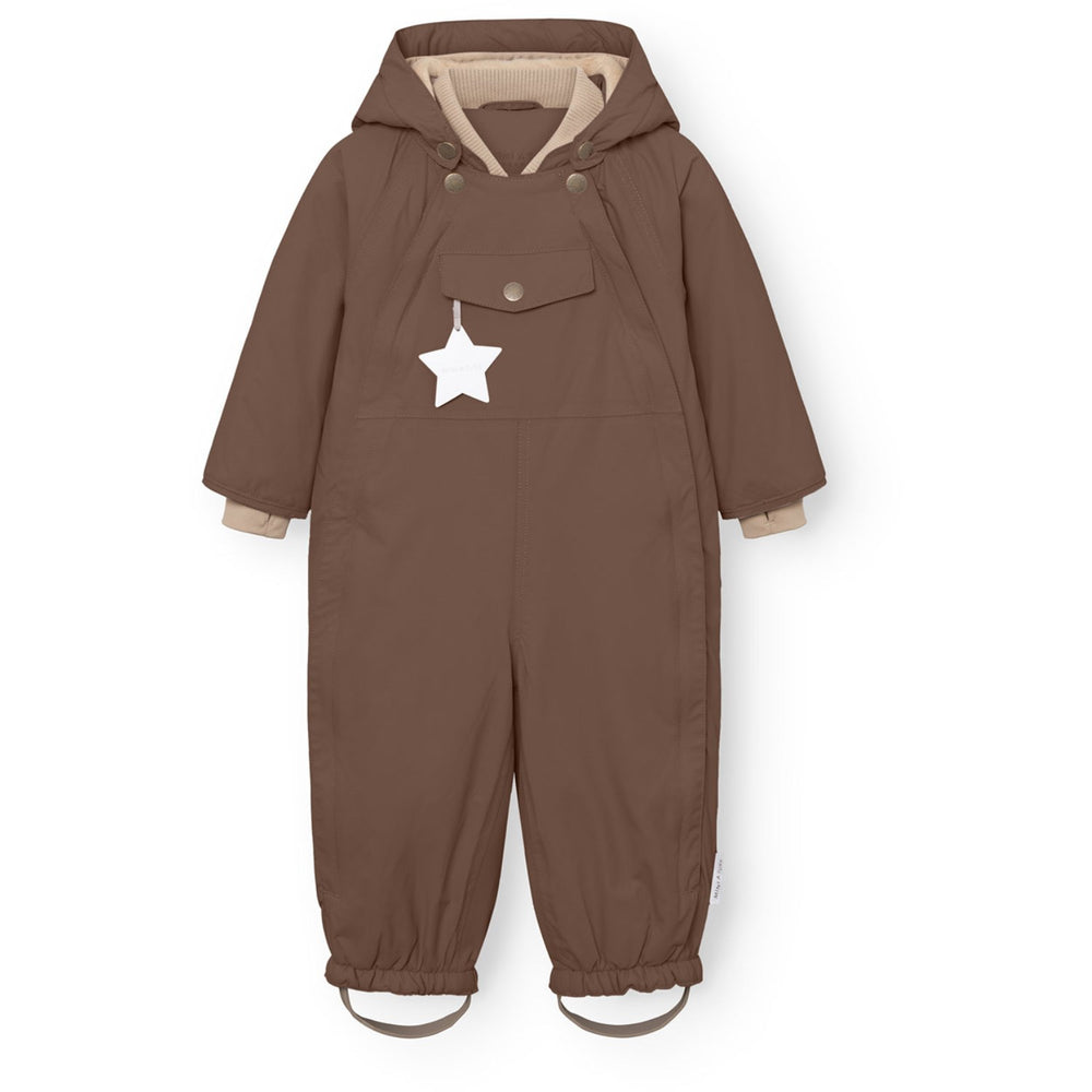 Køb Mini A ture Chestnut Brown Matwisti Fleece Lined Snowsuit. GRS