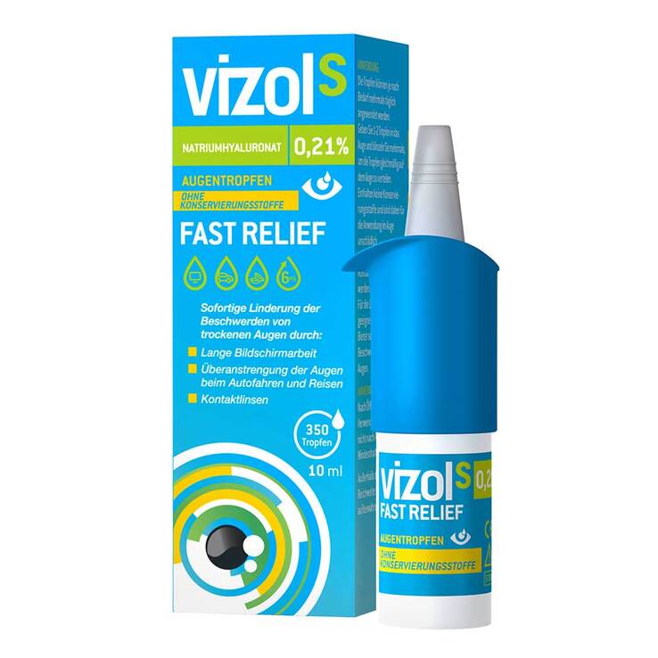 Vizol S 0,21% Fast Relief Augentropfen, 10 ml