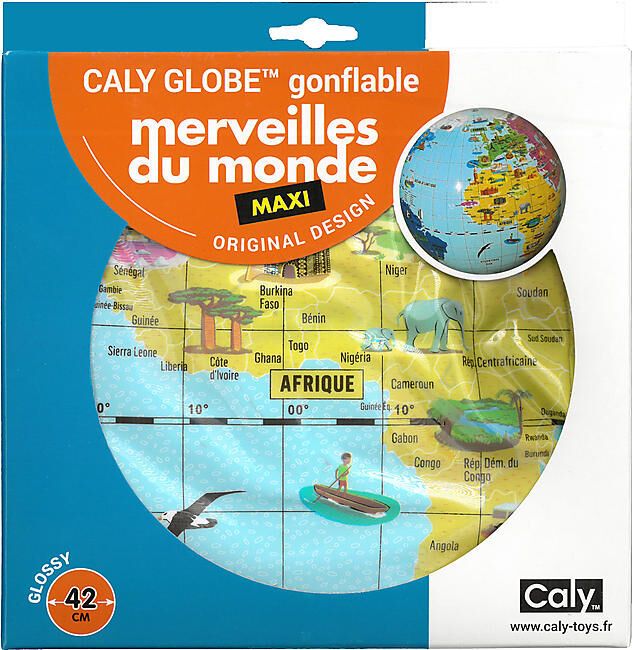 CALY - GLOBE GONFLABLE 42 CM MERVEILLES DU MONDE