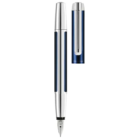 Pelikan Füllhalter P40, M, Pura®, blau-silber