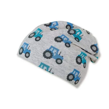 Sterntaler Slouch Beanie Traktor, silber Gr. 47