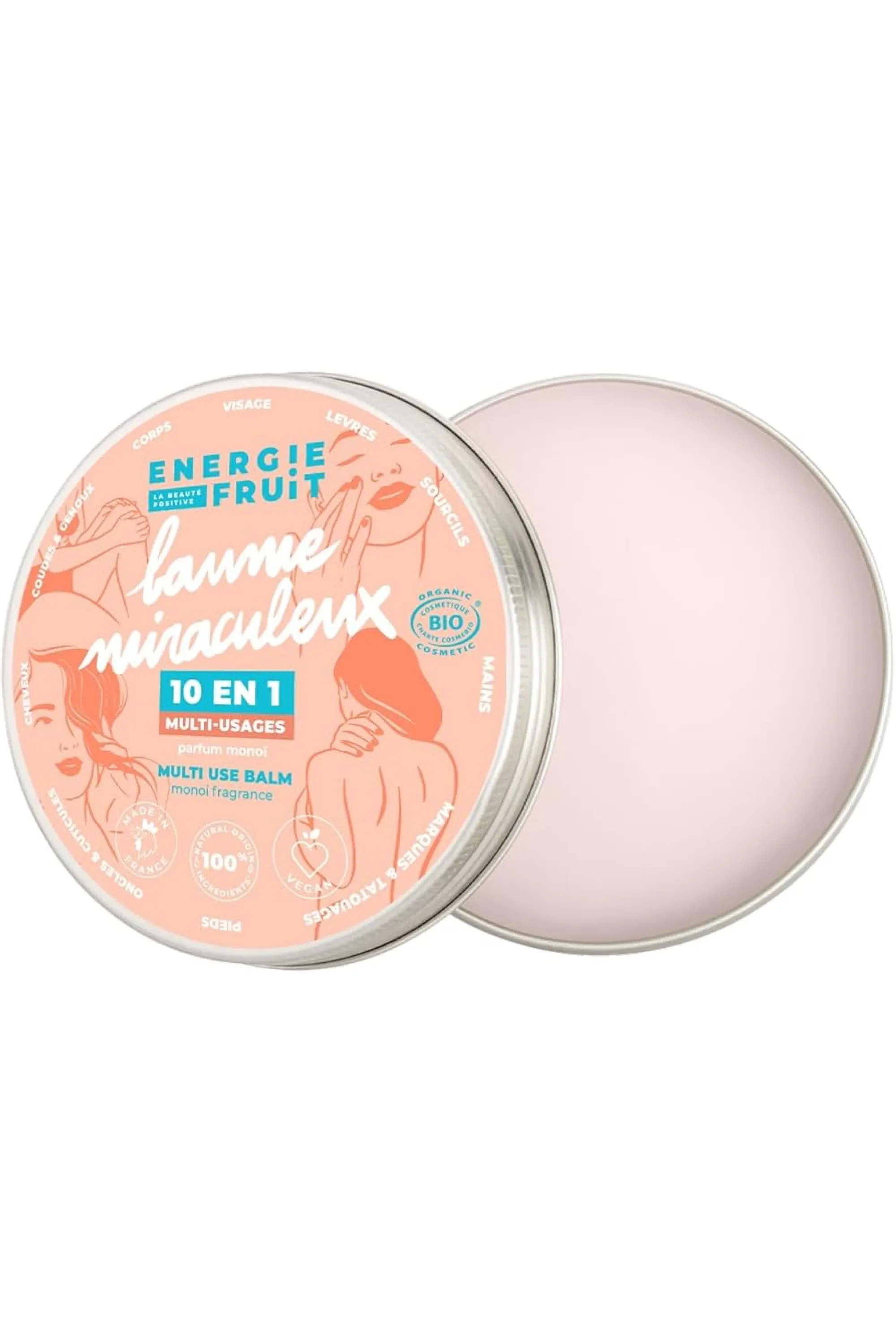 Energie Fruit Baume miraculeux bio 10-en-1 parfum Monoï-100 ml