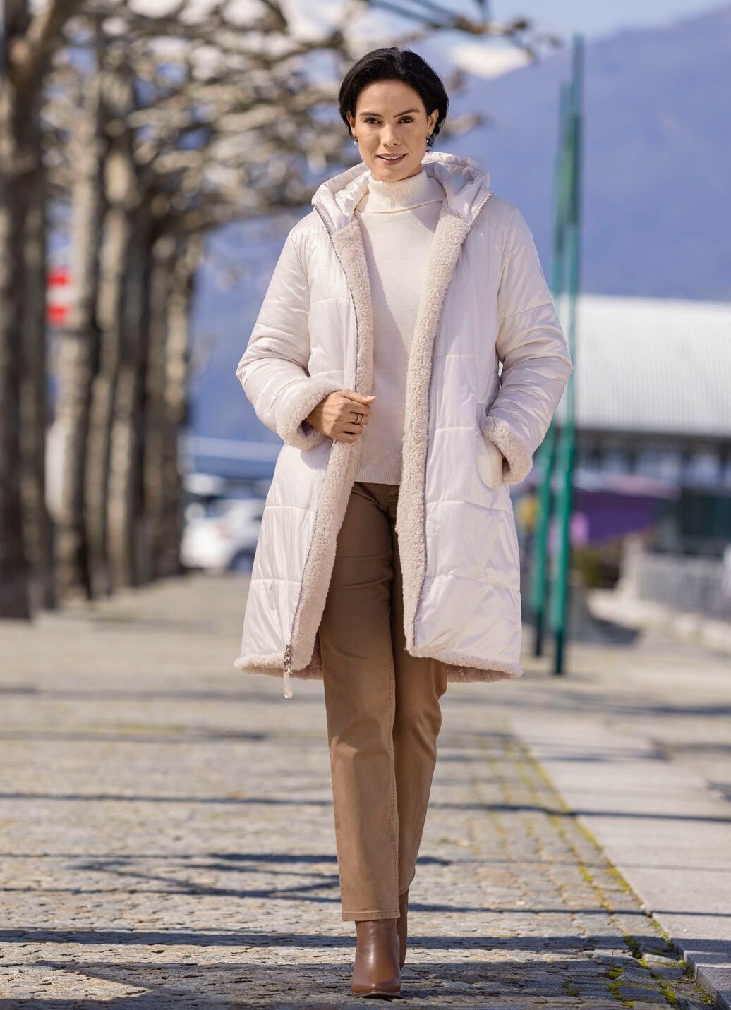 Wende-Kurzmantel im Oversized-Look