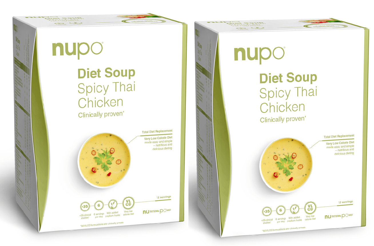 Nupo -2 x Diet Soup Spicy Thai Chicken 12 Portioner