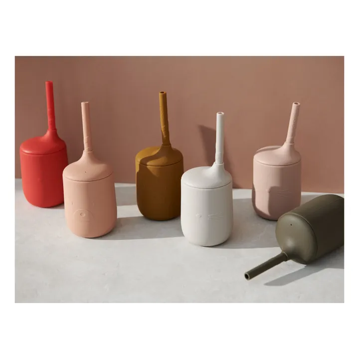 Liewood Gobelet avec paille Ellis en silicone | Rouge