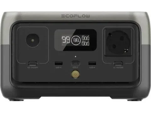 EcoFlow RIVER 2 - Transportabel strømstation - AC 220-240 / DC 11-30 / 5/9/12/15/20/24 V - litiumjernfosfat - 256 Wh - Wi-Fi, Bluetooth - output-stikforbindelser: 5 - Europa