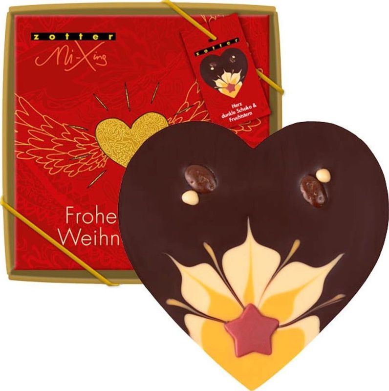 Zotter Schokoladen Bio Hart - Pure Chocolade + Fruitster - 100 g