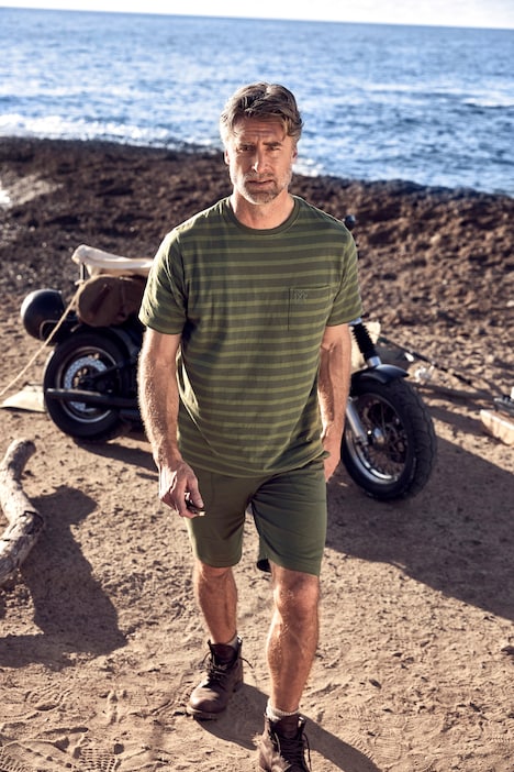 Schlafanzug, kurz, geringeltes Shirt, Shorts