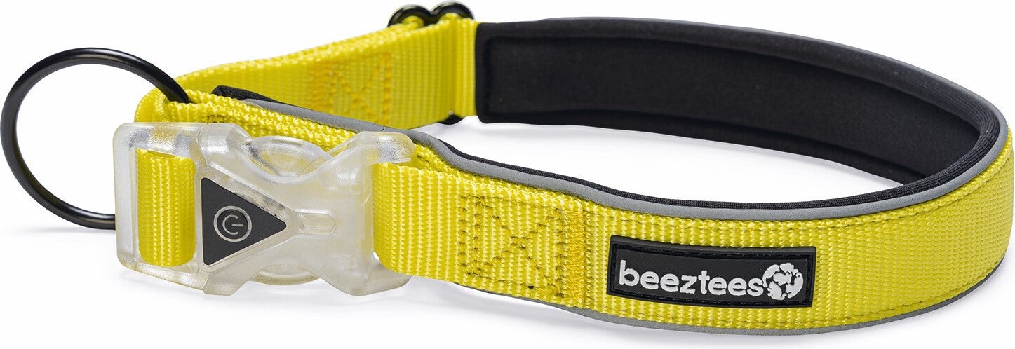 Beeztees hondenhalsband Parinca Premium geel 50-55 x 2,5 cm