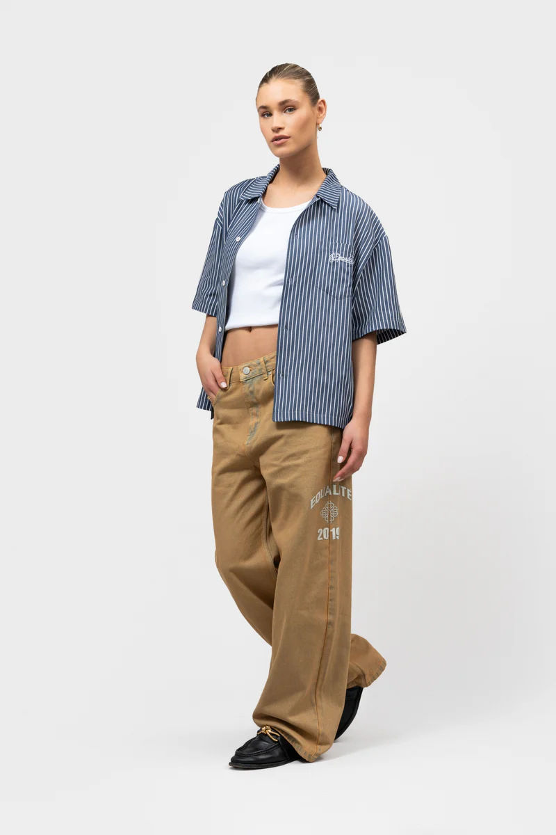 Equalité Sky Boxy Shirt Dames Donkerblauw