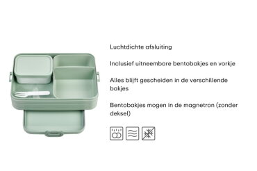Bento lunchbox Take a Break large - Nordic sage