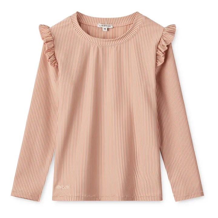 Liewood T-shirt Anti-UV Tenley Rayé | Abricot