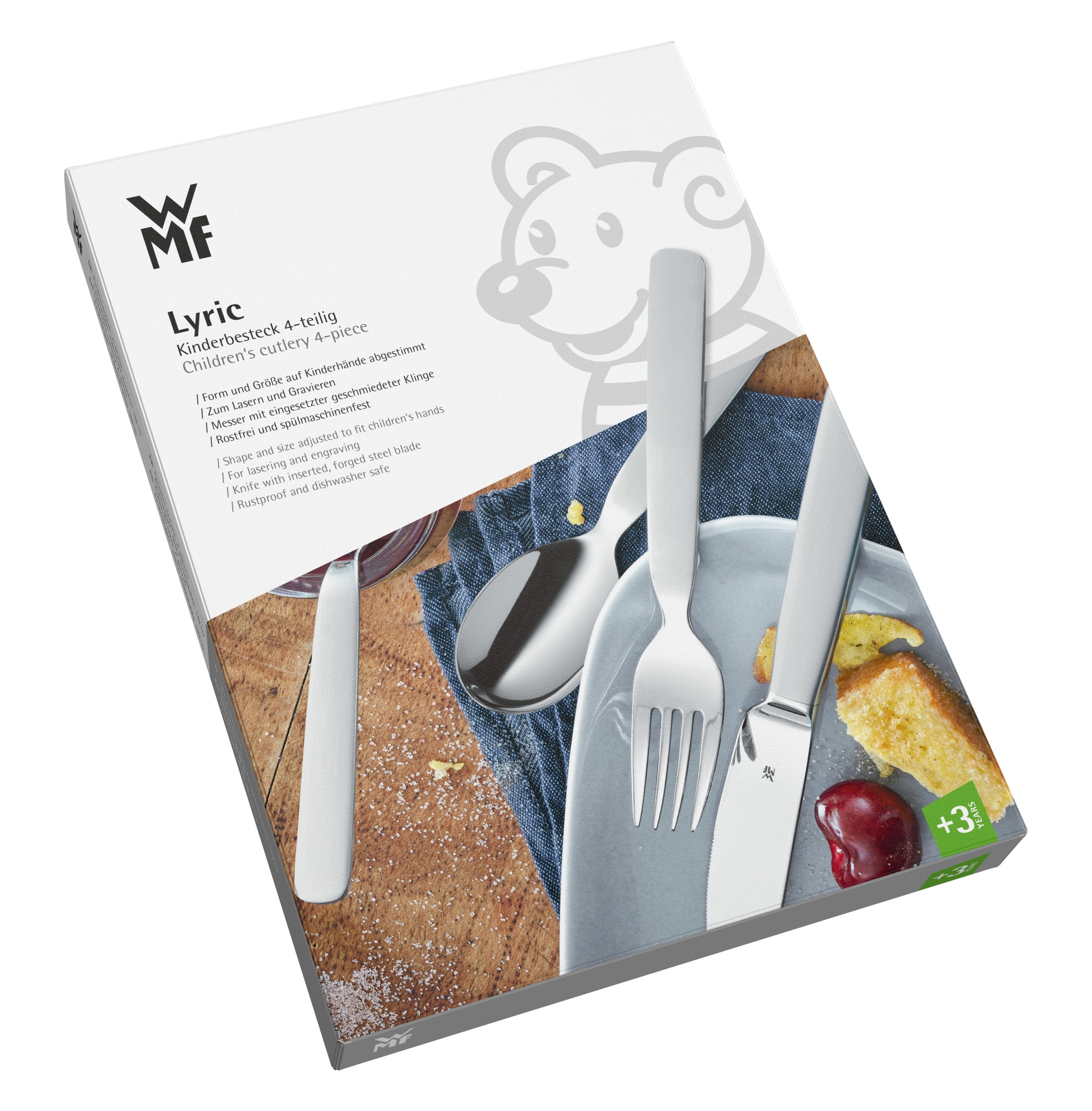 WMF Kinderbesteck-Set FIRST LYRIC 4-teilig Edelstahl