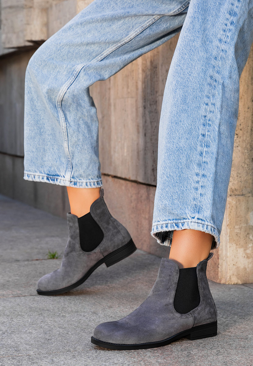 Bottines chelsea femme gris Zelmira