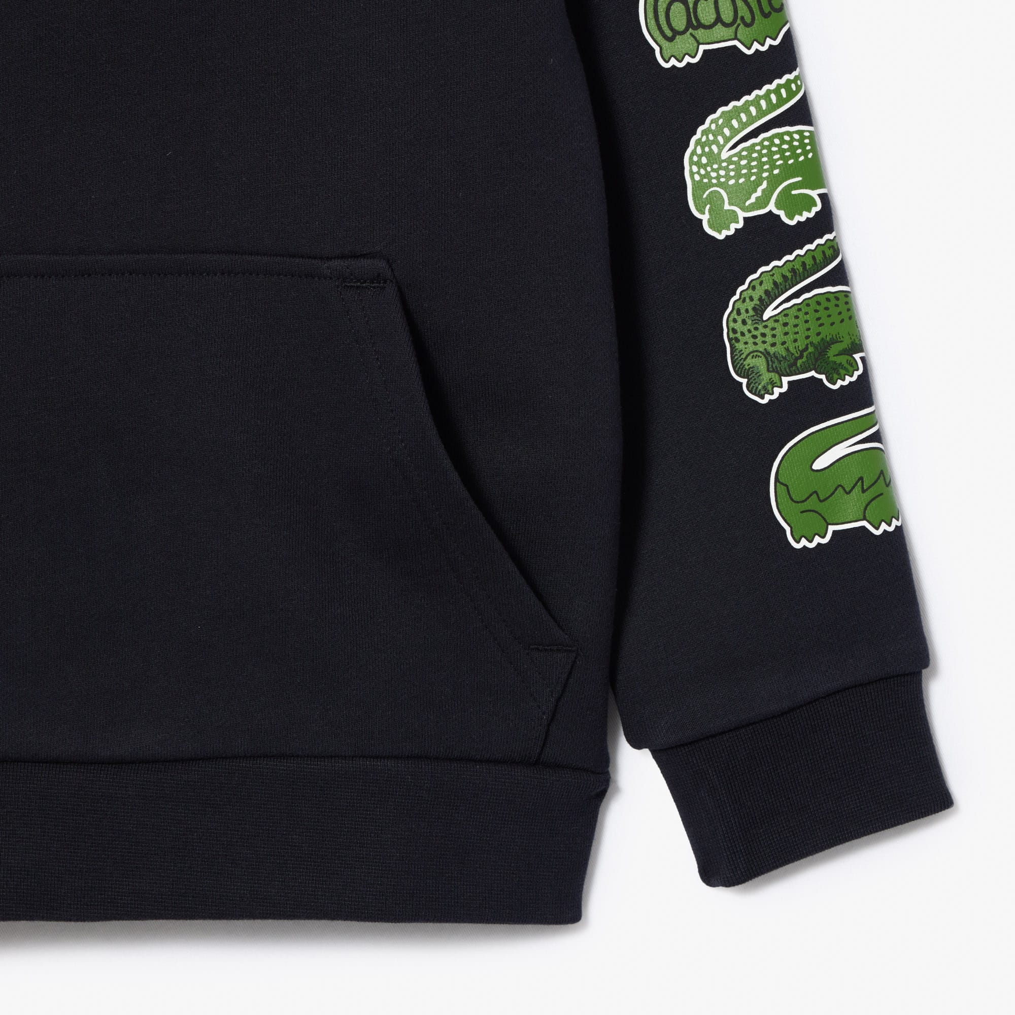 Sweatshirt à capuche avec crocodiles contrastés Pullovers & Sweatshirts - Bleu - Lacoste - Enfant