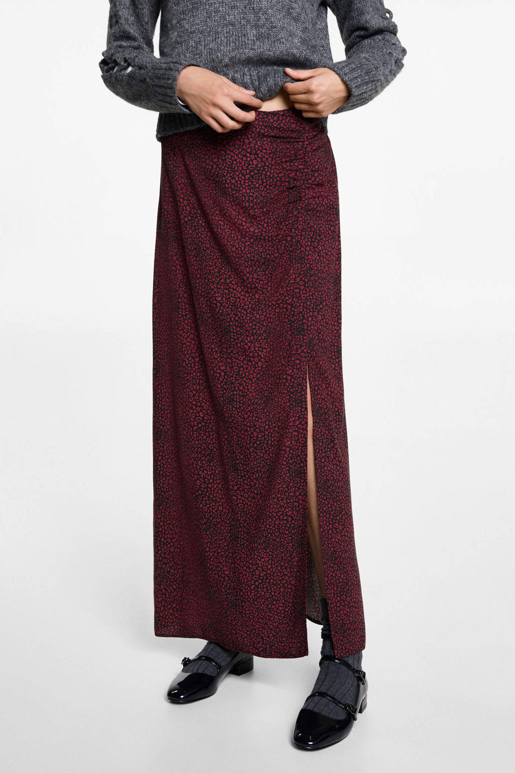 MANGO TEEN maxi rok rood