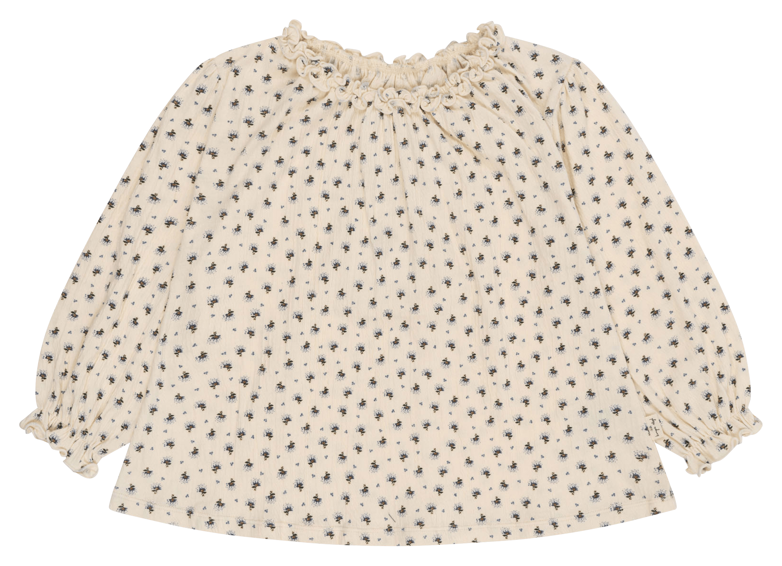CHLEO - Chemisier à motifs en coton bio| Beige