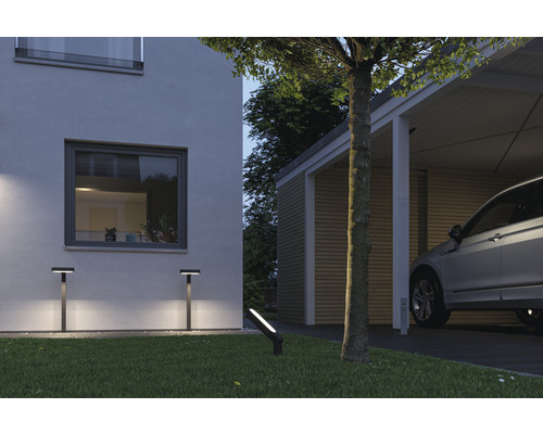 Paulmann Plug & Shine LED tuinspot 6W 450 lm 3000 K IP65 Ito verticaal enkel licht antraciet 230/24 V