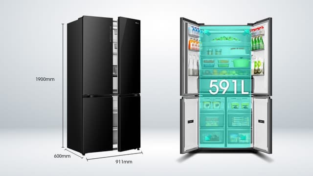 Hisense Side-by-side RQ768N4GBE (Sort)