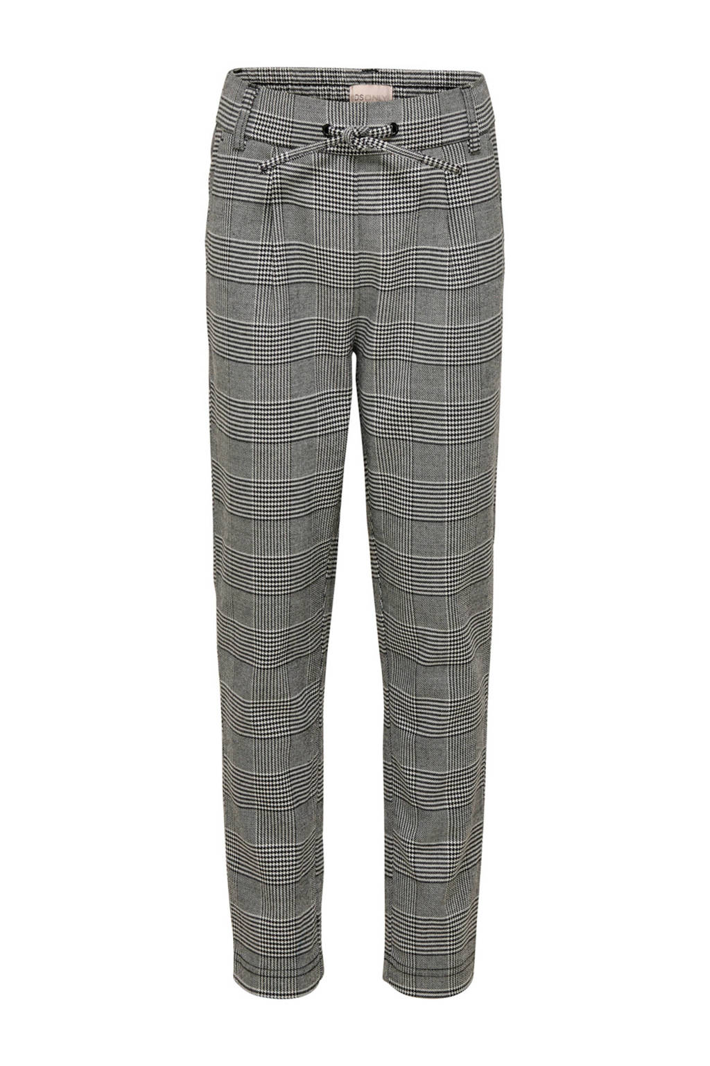 ONLY geruite broek Pop grijs melange/zwart/wit