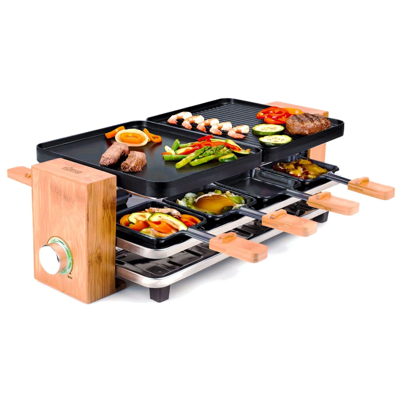 KoenigRaclette-Grill «Bambus» für 8 Personen