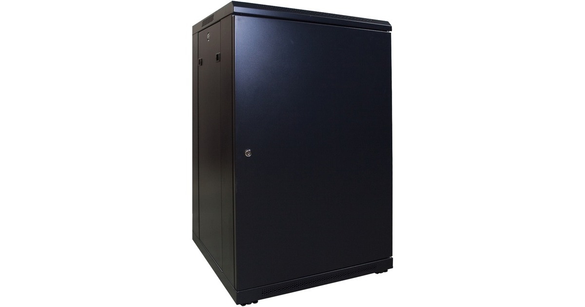 DSI18U serverkast met glazen deur - DS6618 server rack  (Zwart, 600 x 600 x 1000mm)