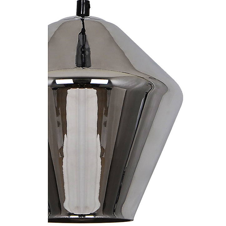Suspension Flachee E27 IP20 effet fumé transparent L.90 x H.120 x Ø22 cm
