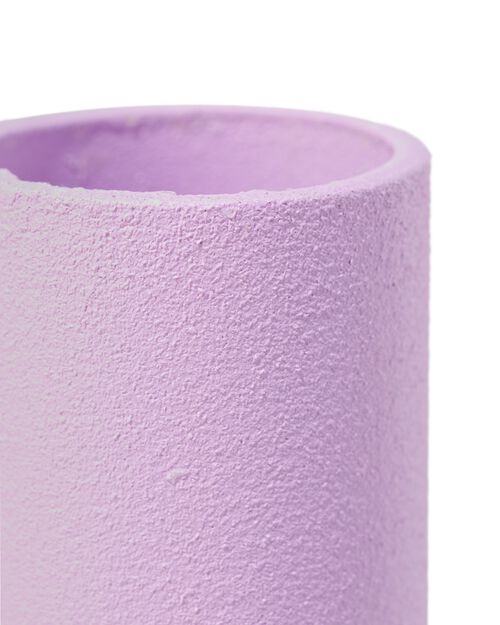 bougeoir tube Ø10x15 lilas métal