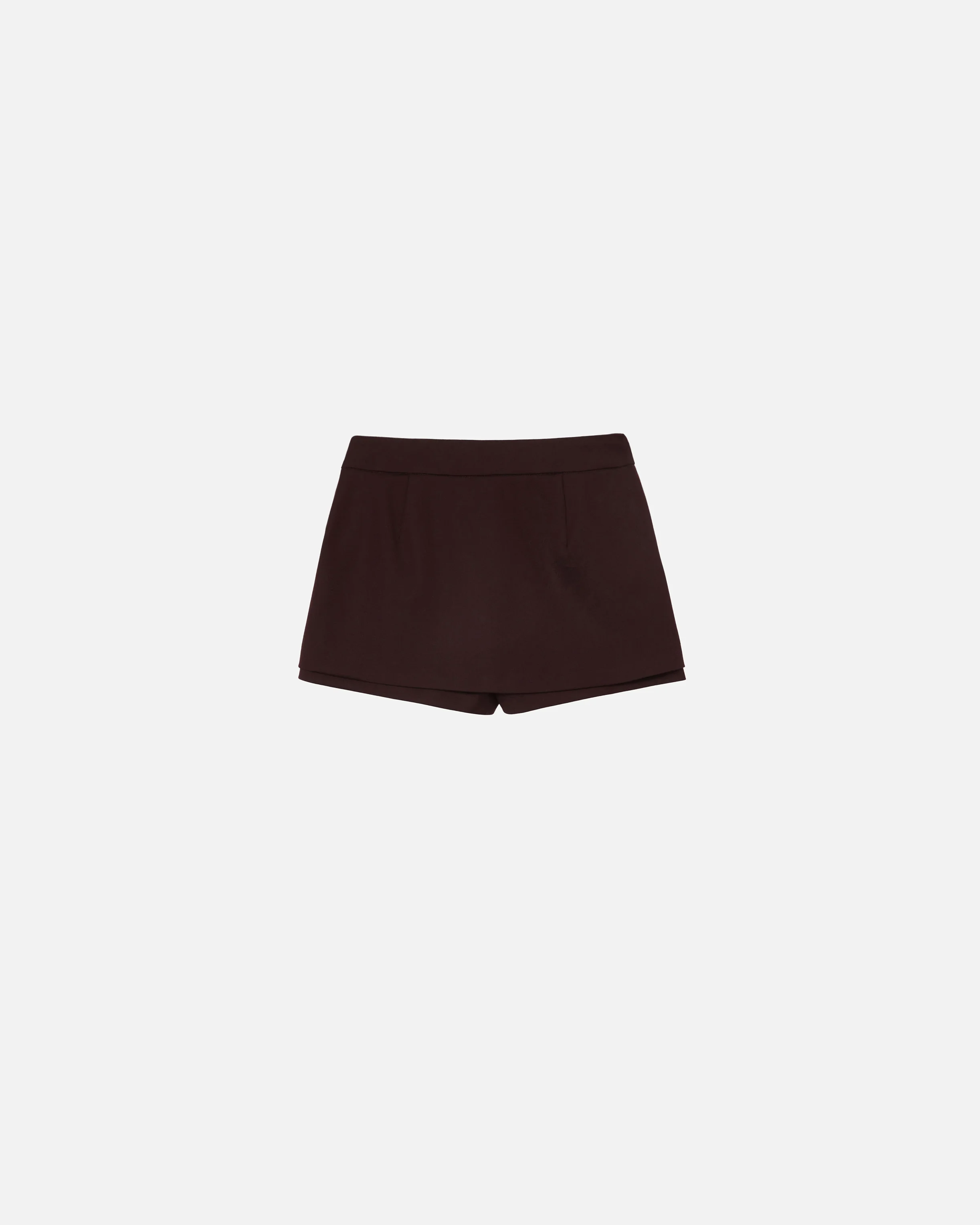 Jupe-short en flanelle | Rouge