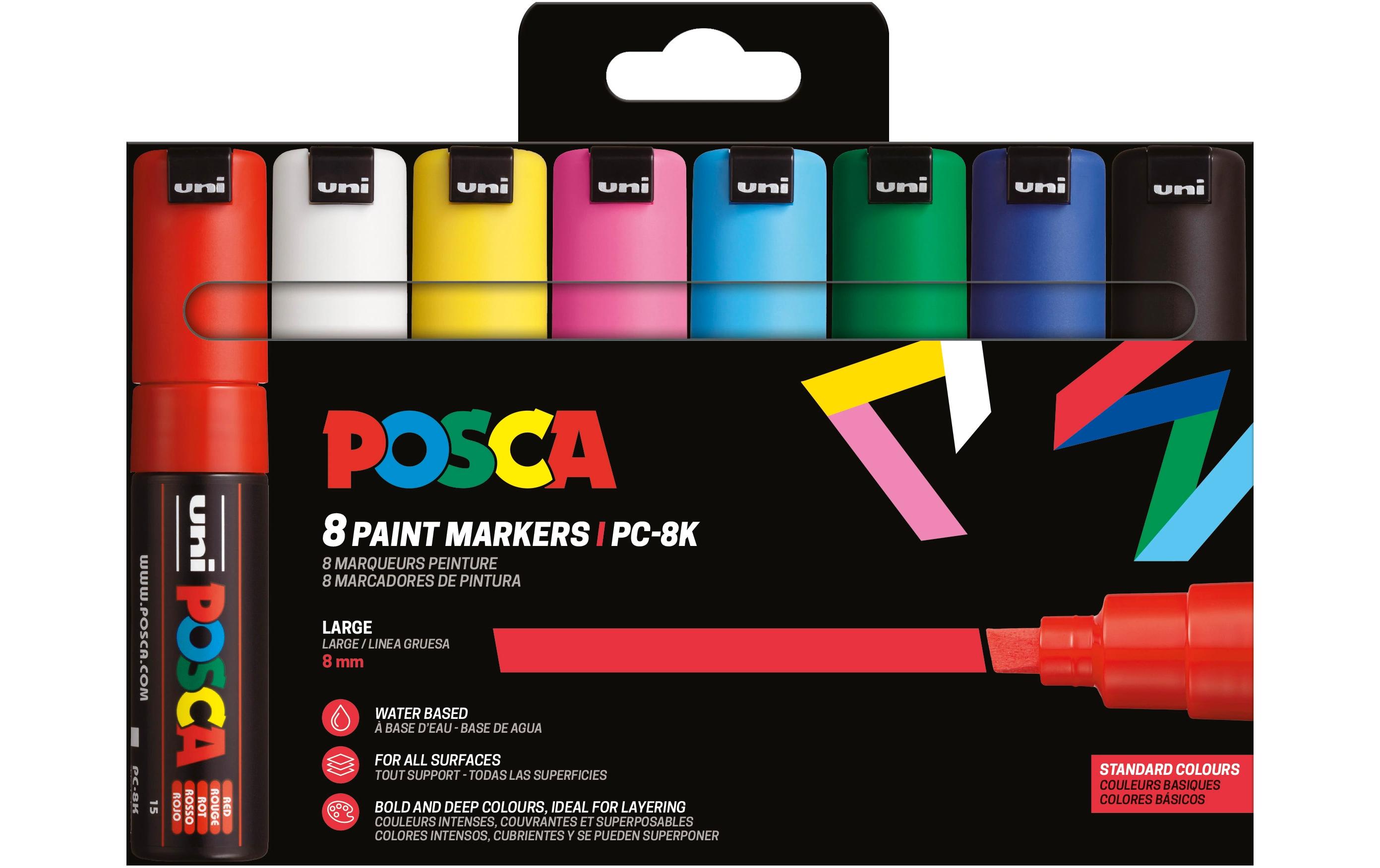 Permanent-Marker POSCA 8 mm, 8 StückMarker-Set