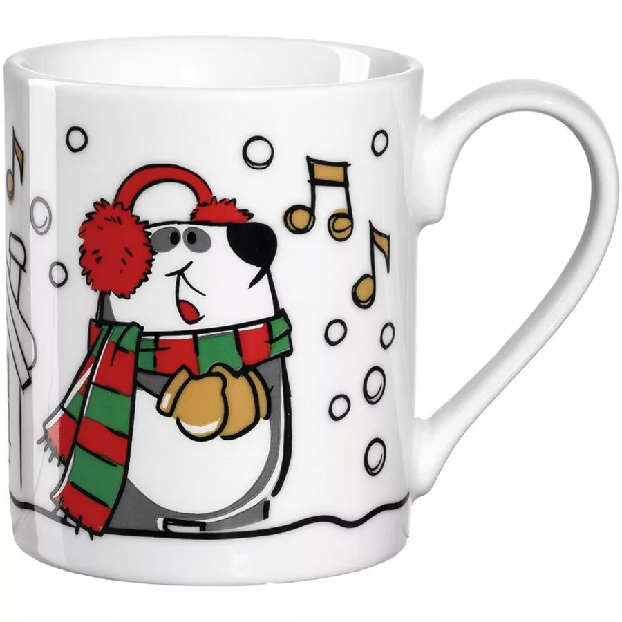 Leonardo Kindertasse Weihnachten Bambini 200 ml schwarz-weiß