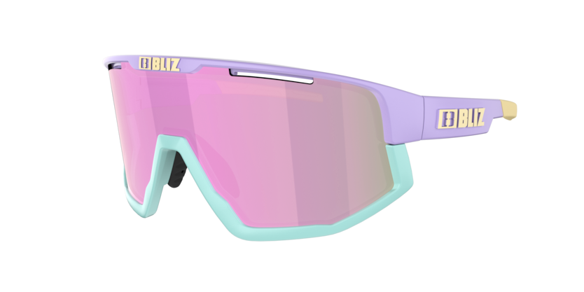 Bliz Fusion Small Cykelbriller Lilla med Pink Linse