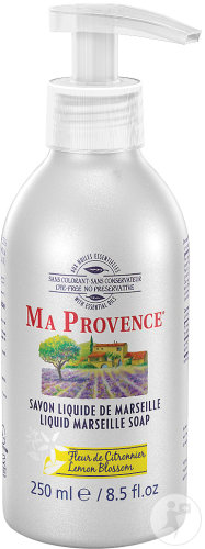 Ma Provence Savon Liquide De Marseille Fleur De Citronnier Flacon-Pompe 250ml