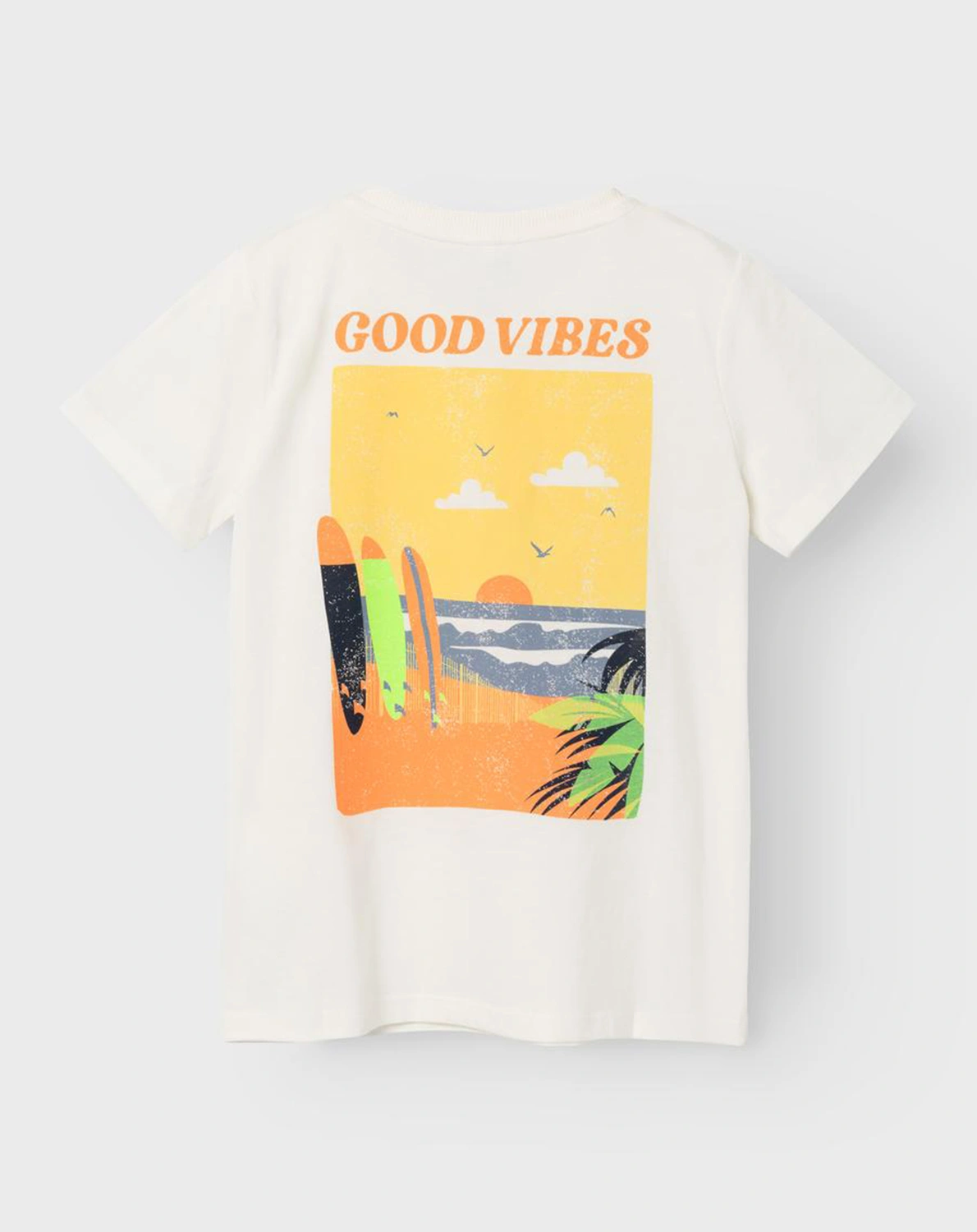 T-Shirt NKMFADSER GOOD VIBES in jet stream