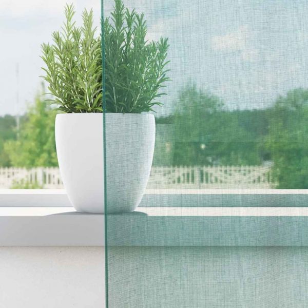 vidaXL Cortinas de Voile com Ilhós 2 Peças Turquesa - 187846067