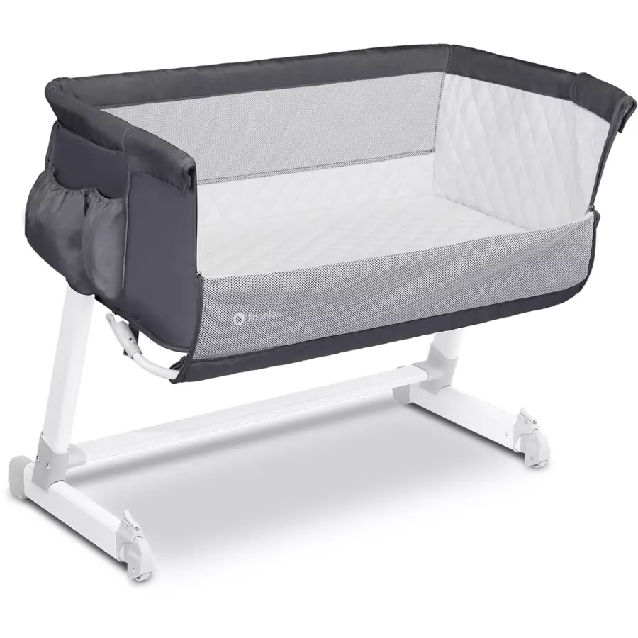 lionelo Beistellbett Theo Dark Grey