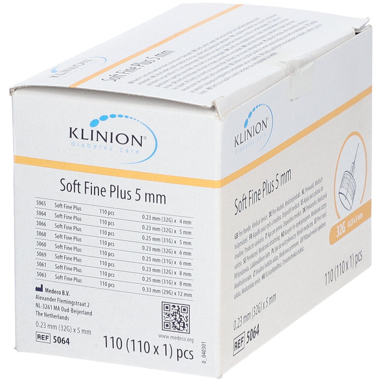 KLINION Soft fine plus Pen-Nadeln 0,23x5 mm 32 G 110 St