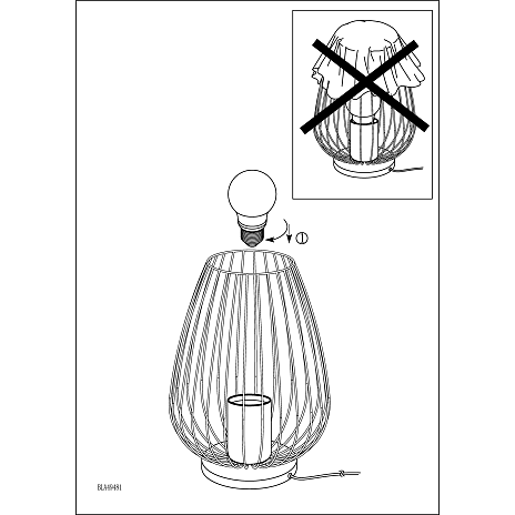 Newtown bordlampe sort
