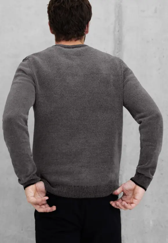 Softer Strickpullover - lead grey melange