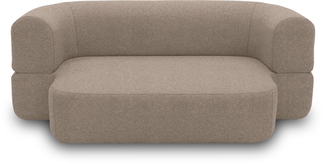 INOSIGN Schlafsofa »Denair oval Federkern, Bettsofa, organisches Design. Breite 208cm« 2-Sitzer durch Klappen verwandeln in eine Liegefläche