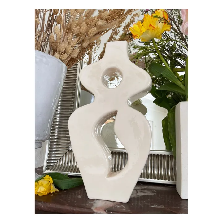 Beldy Vase en céramique Appolina | Blanc