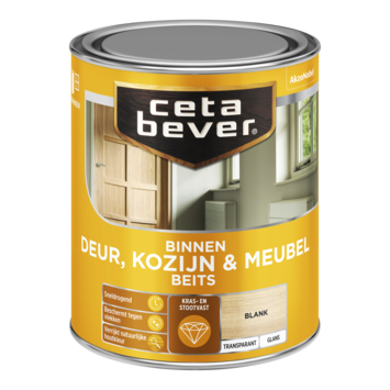 CetaBever Deur, Kozijn & Meubelbeits transparant blank glans 750 ml
