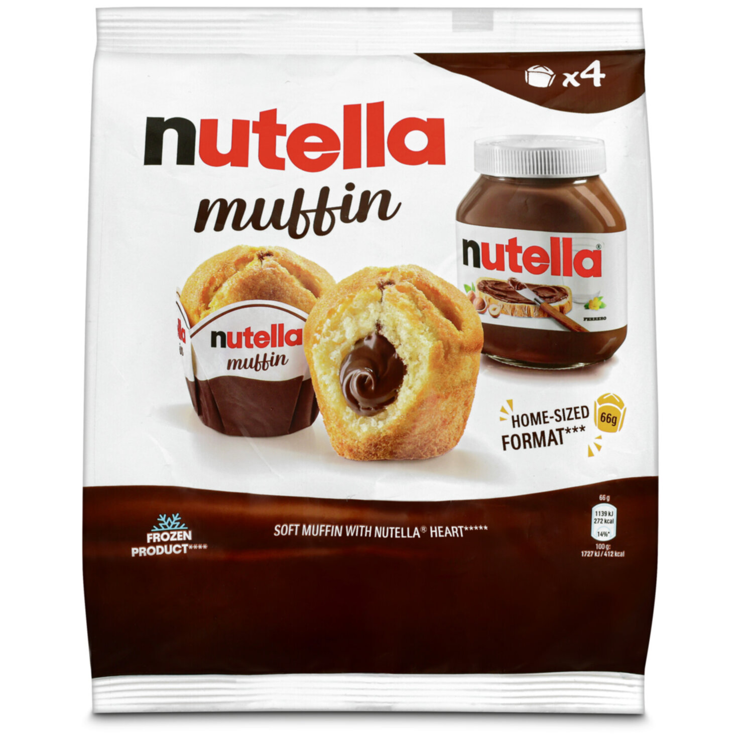 Nutella Muffin 4 Stück