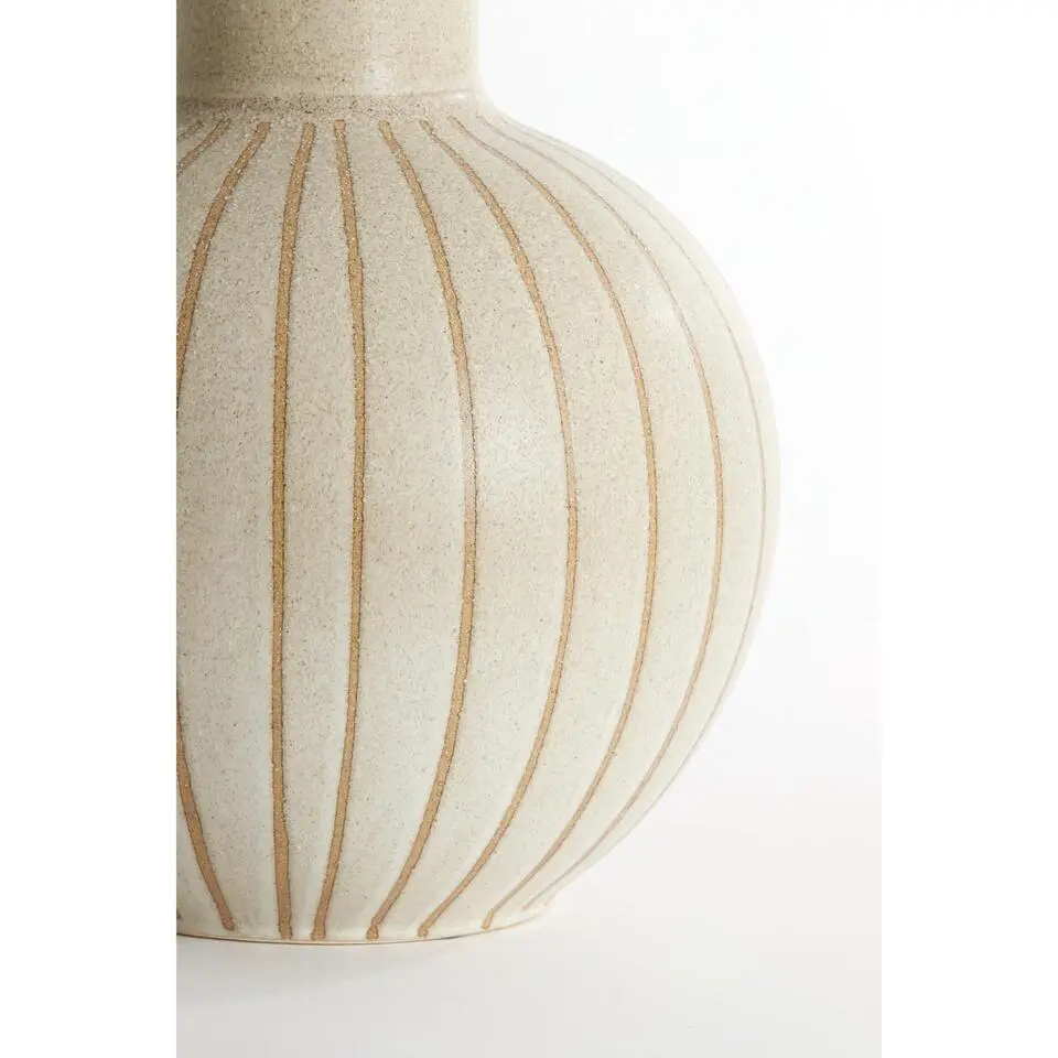 Light & Living - Ulloa vaas deco Ø34x52 cm - keramiek mat zand/bruin