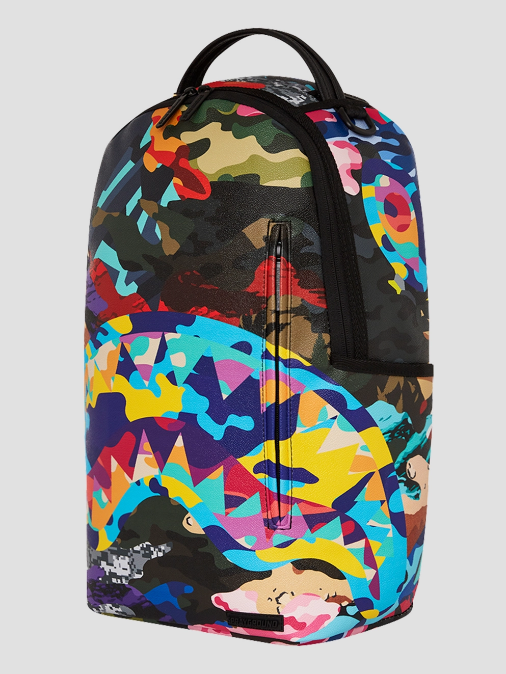 Sprayground Sliced And Diced Camo Backpack red/blue/grey/purple